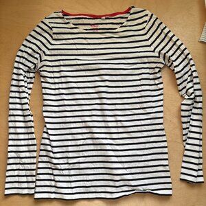 Boden Long Sleeve Breton Shirt Black and White Stripes Size US 6 UK 10